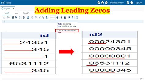 Add leading zeros to numbers .